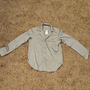 Abercrombie & Fitch Gray Button-Down Chemise